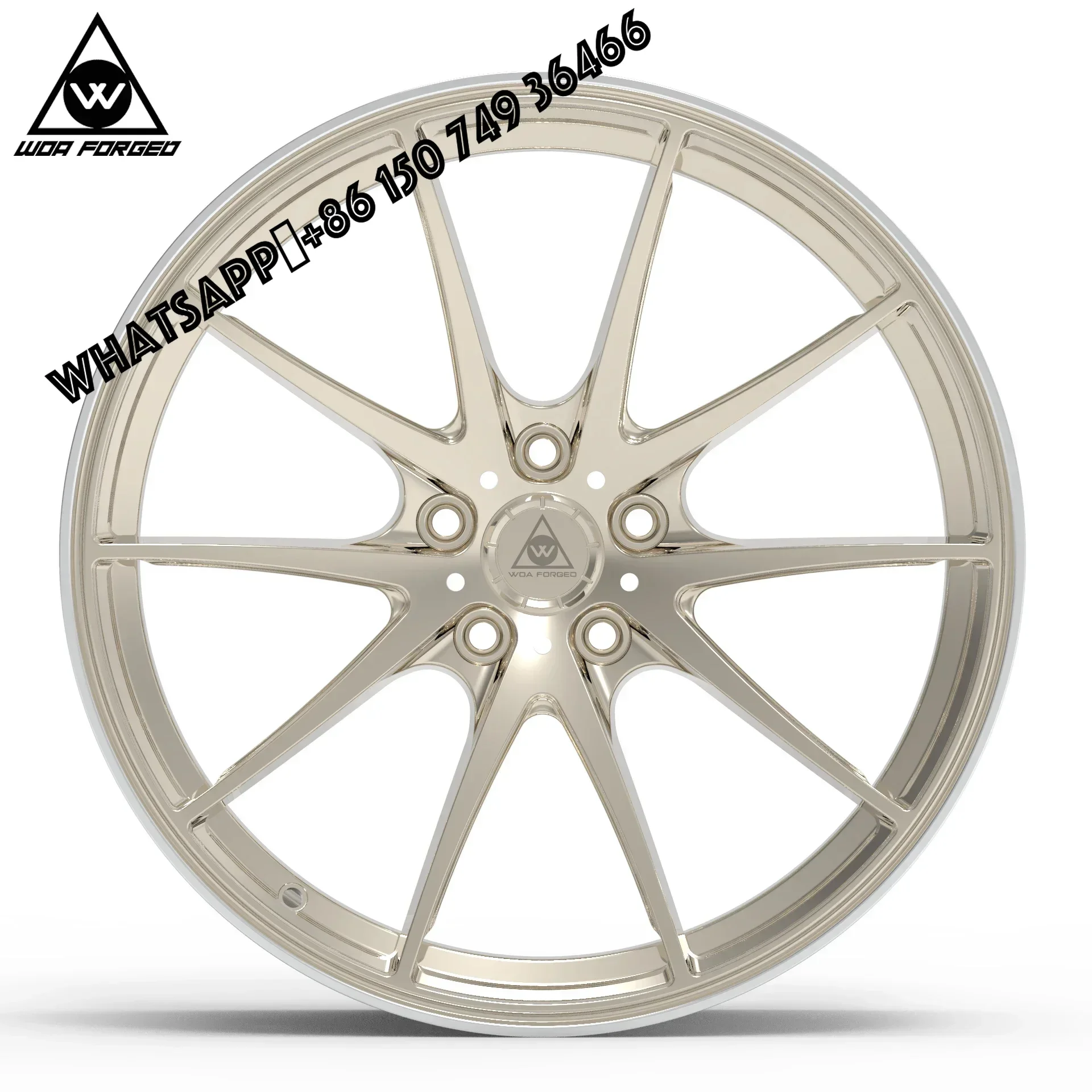 

6061-T6 Hot-Sale Polishing Gold Rims Car Wheels 17 18 19 20 21 22 Inch 5 Holes 5x112 5x120 5x130 5x100 Gold for Mercedes
