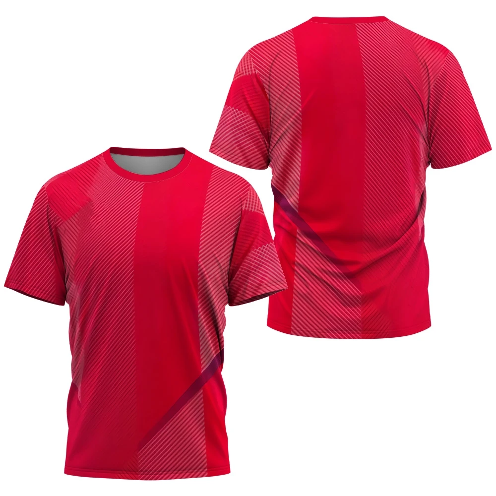 Homens ginásio roupas esportivas t impressão 3d verão tênis badminton camiseta correndo treinamento de fitness secagem rápida o-pescoço manga curta topo