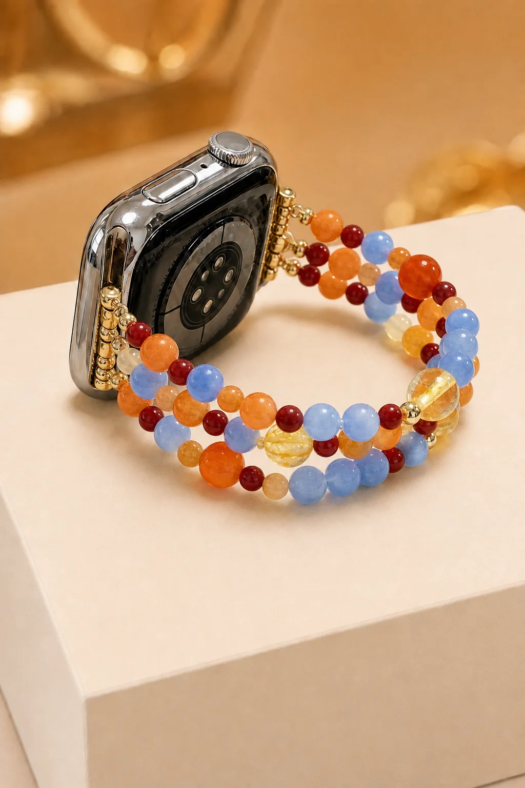 Light luxury fashion metal watch strap compatible with iWatch strap 38mm 40mm 41mm 42mm 44mm 45mm 49mm handmade watch strap