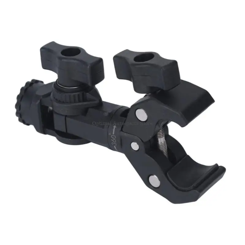 Vehicle Bracket for Satellite Device Mounting Plate, Adjustable Clamp-On Support with Jointed Positioning and Hand-Tightened