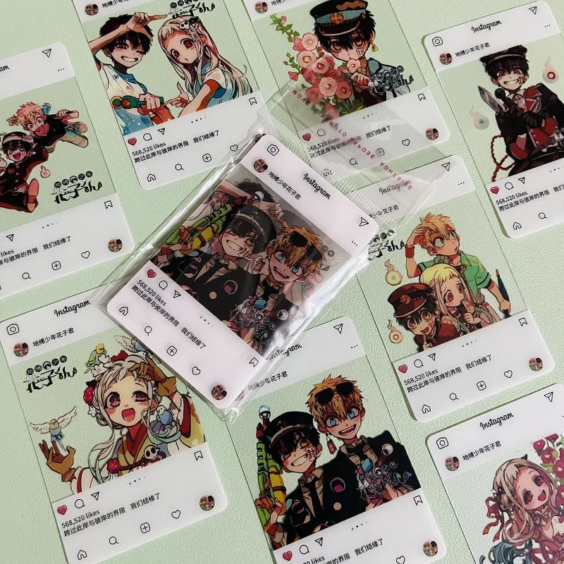 8Pcs/Set 2025 Cartoon Kawaii Anime Three-Inch Photo Props Diy Cartoon Pvc Transparent Card Collection Card Birthday Gift