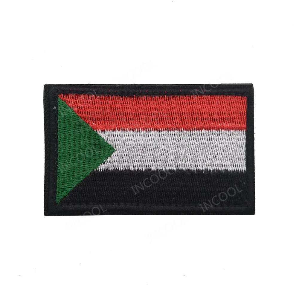 South Africa Egypt Kenya Algeria Nigeria Angola Ghana Morocco Senegal Algeria Flag Embroidered Patches Appliqued Patch For Cap