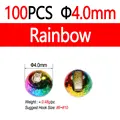 100pcs 4.0mm Rainbow