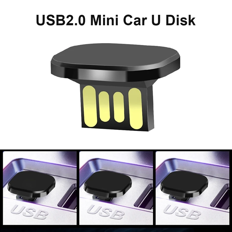 Built-In Music, Mini Short Car U Disk Pendrive USB Flash Drive Memory Stick USB2.0 Short UDP Udisk Chip Flash