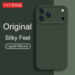 For iPhone17 Pro Max Case YIYONG Original Soft Liquid Silicone Cover For iPhone 17 Air 16 16e 15 14 Plus 12 13 Mini Phone Cases
