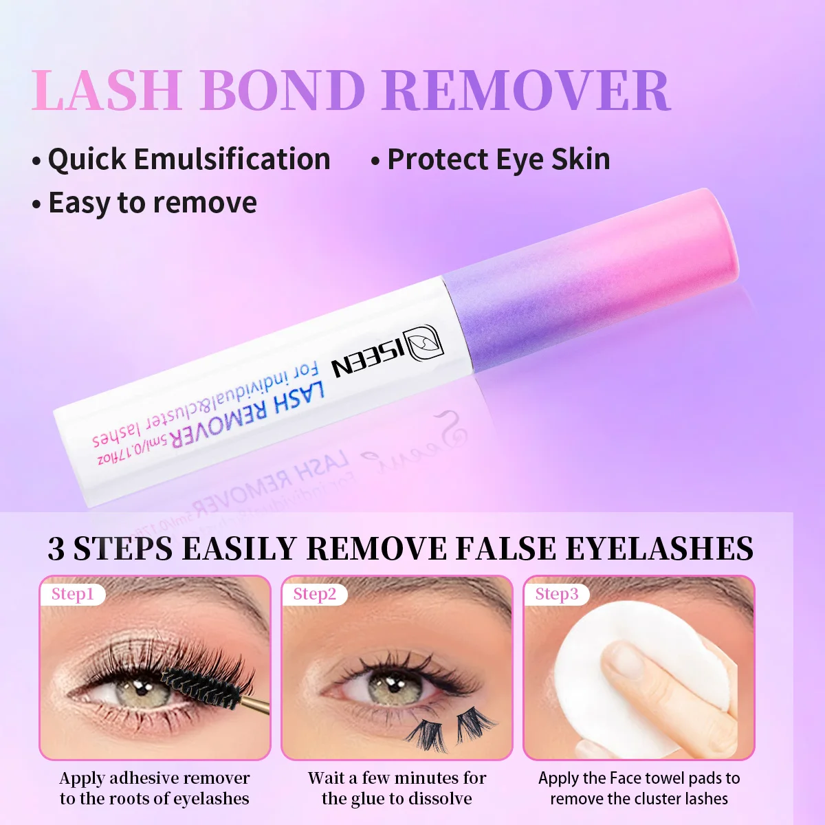 Wimpernkleber für Wimpernbüschel 10ml 2-in-1 Bond und Seal Wasserfest Starker Halt Langanhaltend – Detail 4
