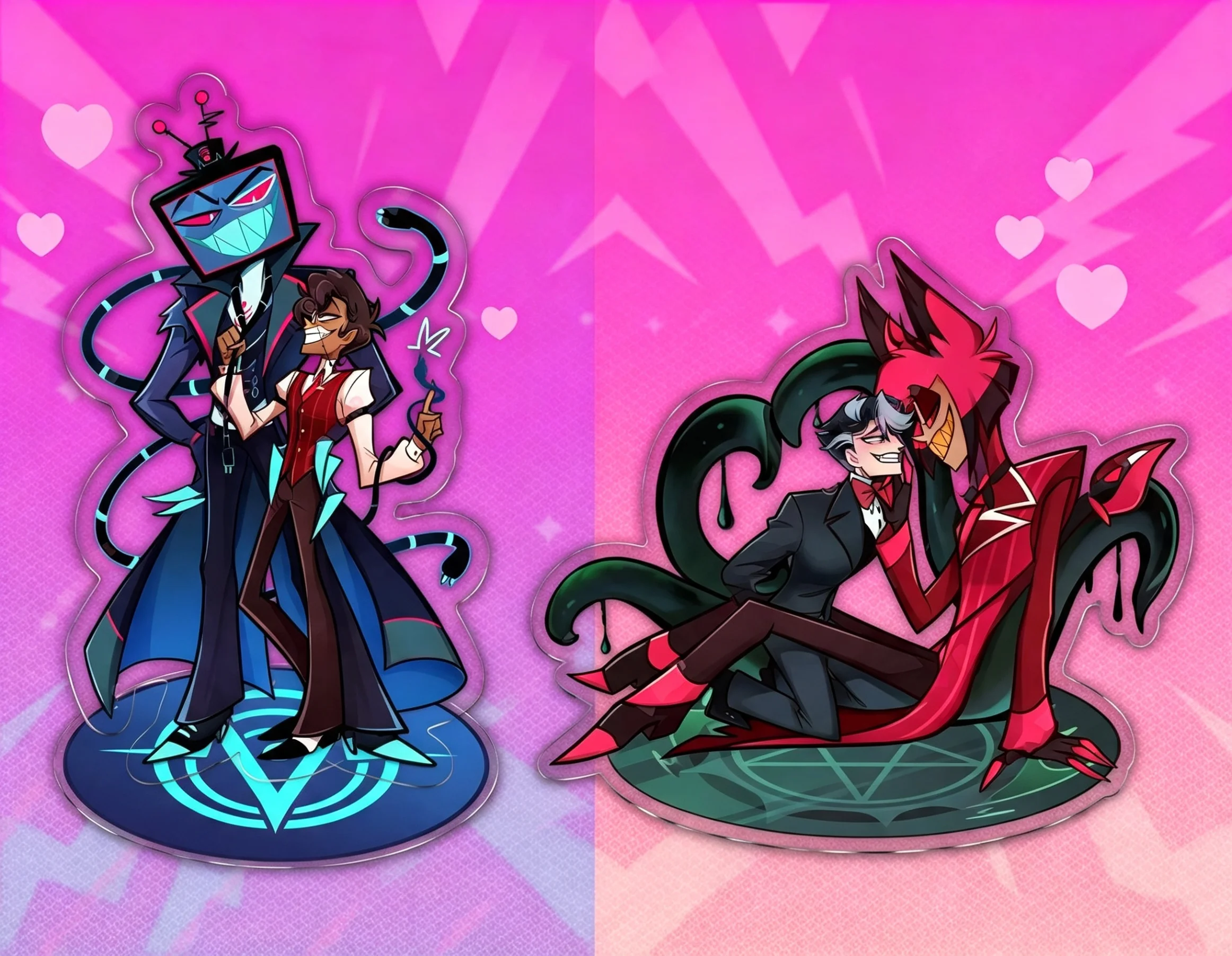 HaZbin RaDiostatic HuMan X Demon Acrylic Standee Anime Character Desktop Stand Collectible Fans Gift Home Table Decoration