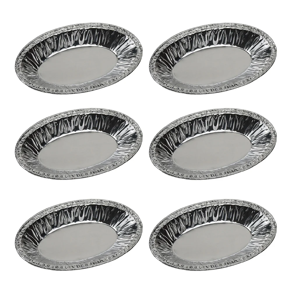 250pcs Disposable Tinfoil Egg Tart Cups Oval Baked Oysters Holder Tartlet Mould Baking Pans (Small Size)