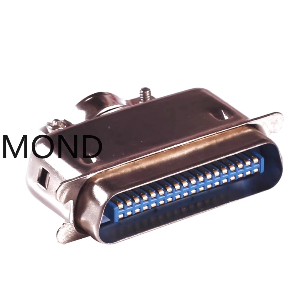 57 Series Printer Interface Plug SCSI Connector CN14/24/36/50P Wire Bonding Male Head with Iron Shell