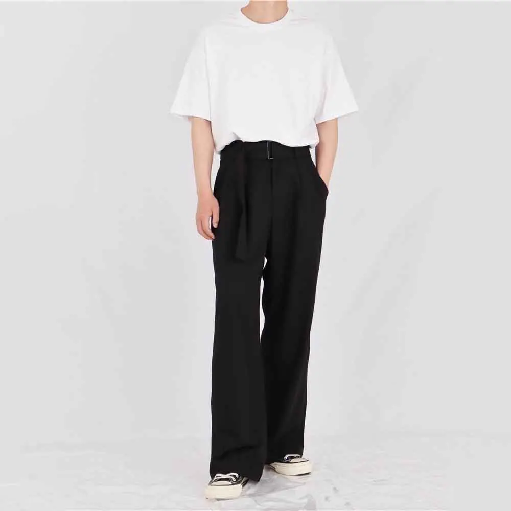 

XS-5XL Mens Autumn Pants Dark Casual Suit Trousers Streetwear Fashion Daily Outdoor Versatile Wide-Leg Pants Men'S Clothing 2025