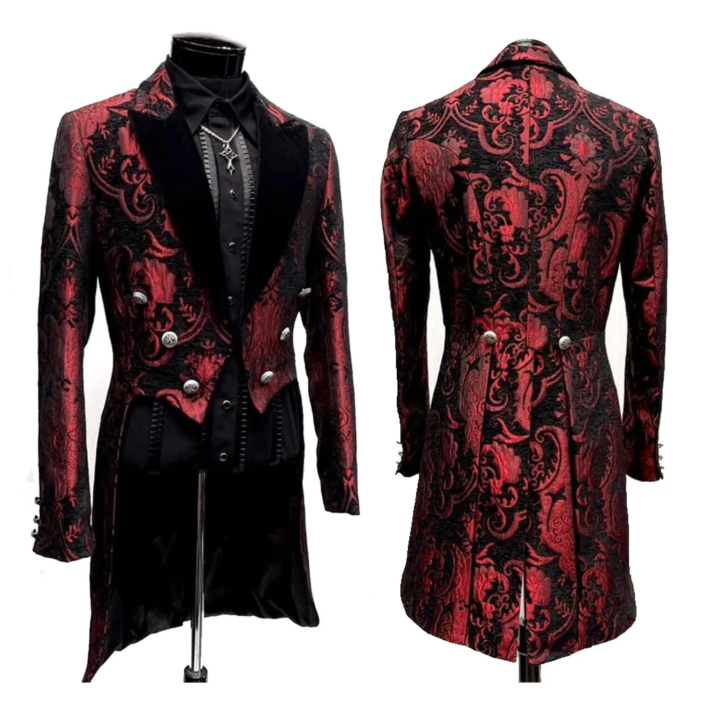 

New Men Medieval Jacket Gothic Steampunk Victorian Regency Frock Coat Prince Tailcoat Cosplay Pirate Hallowen Costume