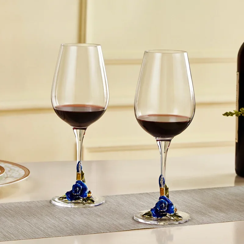 High-grade enamel color red wine glass goblet decanter set