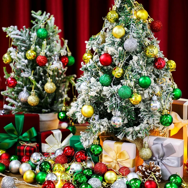 24Pcs Christmas Decoration 3CM Christmas Balls Xmas Tree Pendant Ornaments for Home Decor 2025 New Year Navidad Gifts Accessory