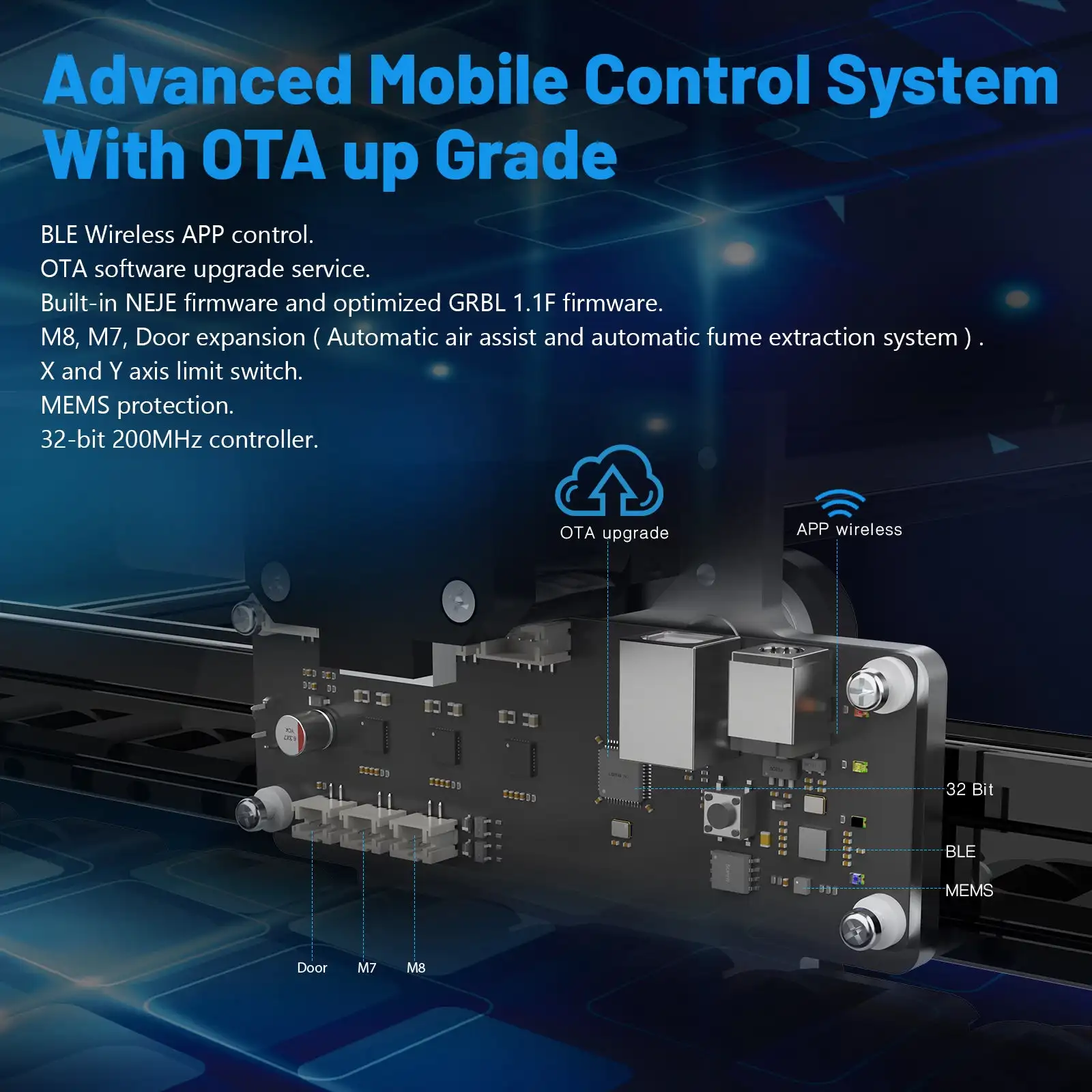 NEJE 3 Max 80W Powerful Laser E40/A40640 CNC Laser Engraver Wood Cutter Router 3D Printer Laser Welding Machine Metal Mark Tools