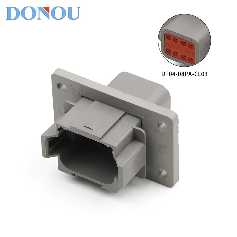 DT04-08PA-CL03 Dechi type 8-hole connector with installation flange sheath for engineering panel connectors