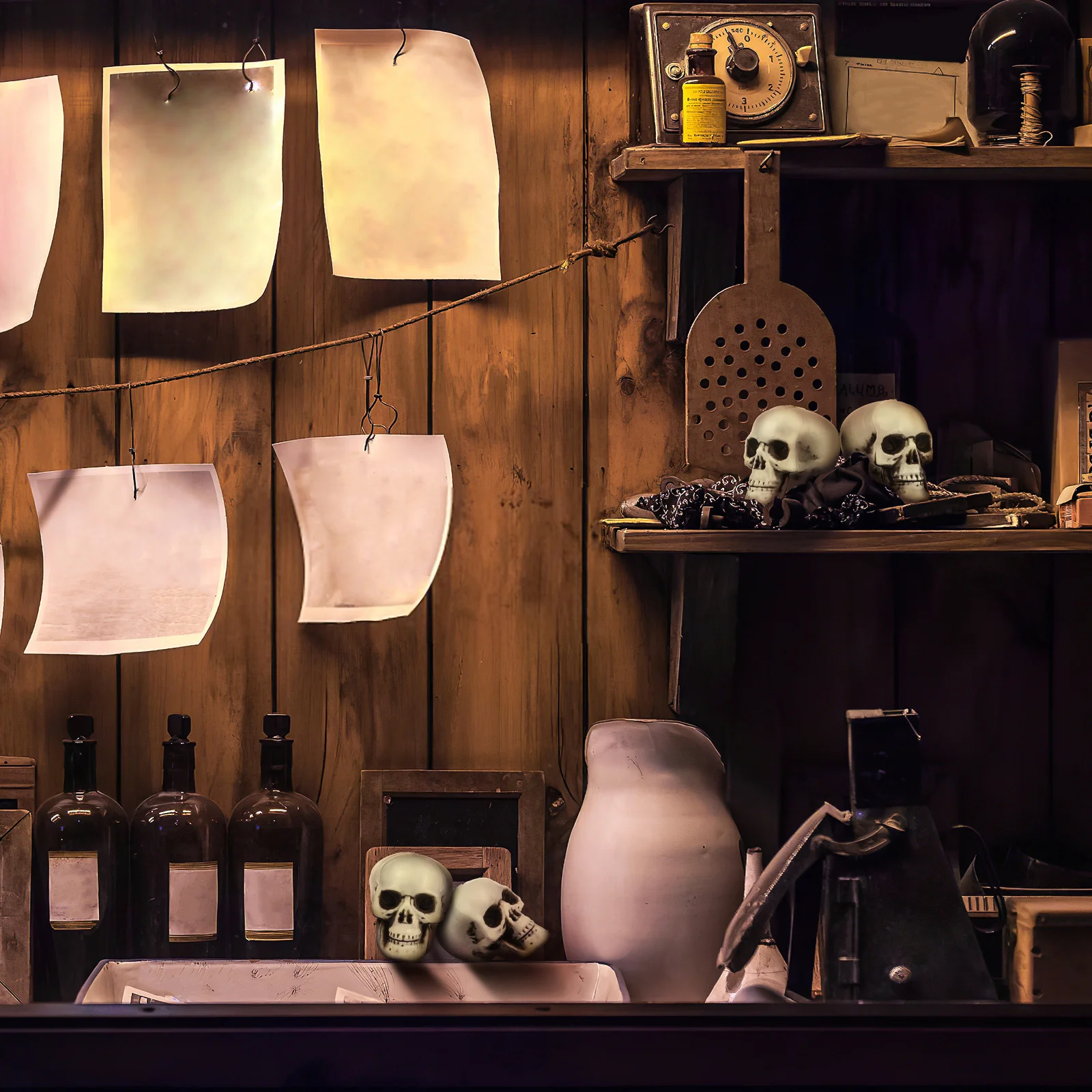 

18Pcs Plastic Skull Prop Miniature Skull Head Decoration for Halloween Night Horror Decor DIY Craft Haunted Party Setup