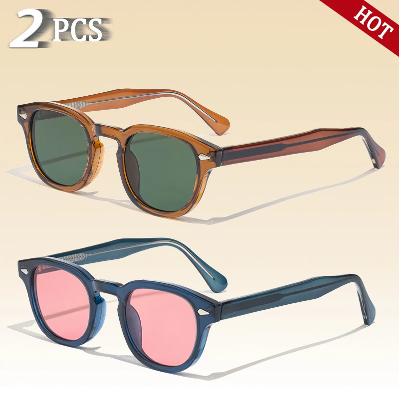 CATERSIDE Retro Kleine Runde Sonnenbrille für Herren Punk Propionat Luxusmarken-Design Sonnenbrillen für Damen Business Party Eyewear UV400 – Detail 19