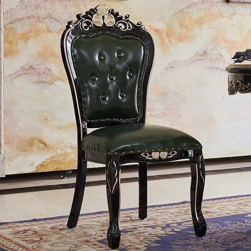 

Ergonomic Leather Dining Chairs - Nordic Wooden Design, Luxury Lounge Seating for Modern Interiors