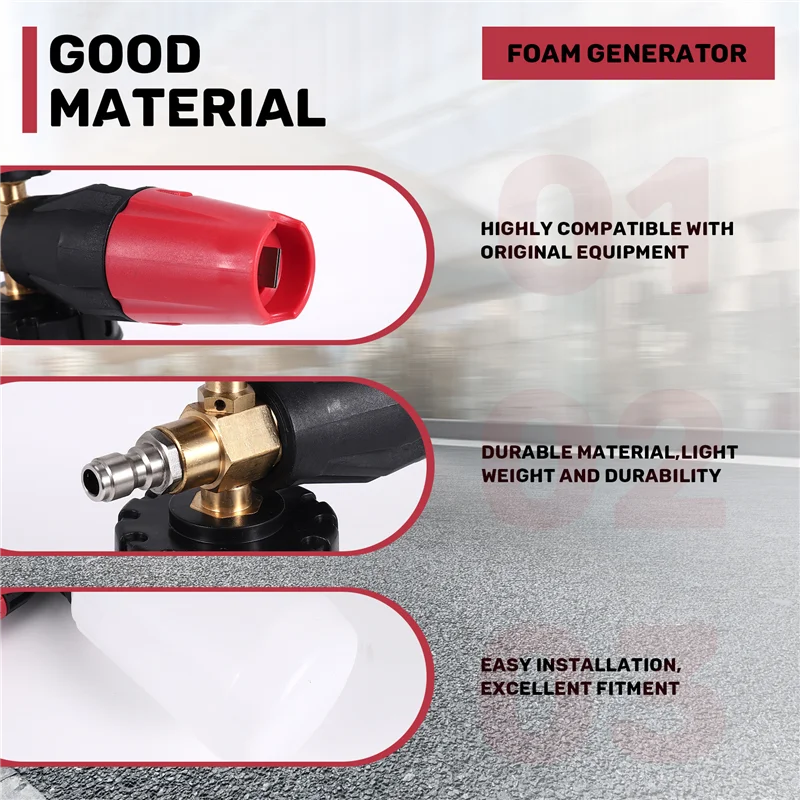 Pressure Washer Snow Foam Lance Nozzle Adjustable Foam Cannon Generator Car Clean Soap Foam Wash For Karcher Interskol-FSM