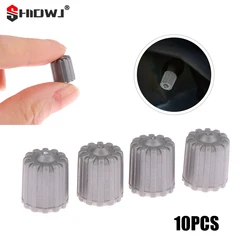 10Pcs Car Tire Valve Stem Caps Nylon Tyre Air Port Dust Covers W/ Gasket Gray Car Accessories For Auto Bike Air Valve Caps