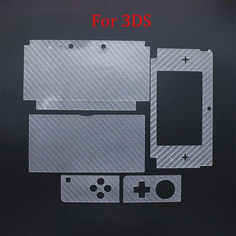 For 2DS/3DS/NEW2DSXL/NEW3DS XL LL NDS NDSI NDSL Controller Transparent Skin Carbon Fiber Protective Film Stickers Accessories view 4
