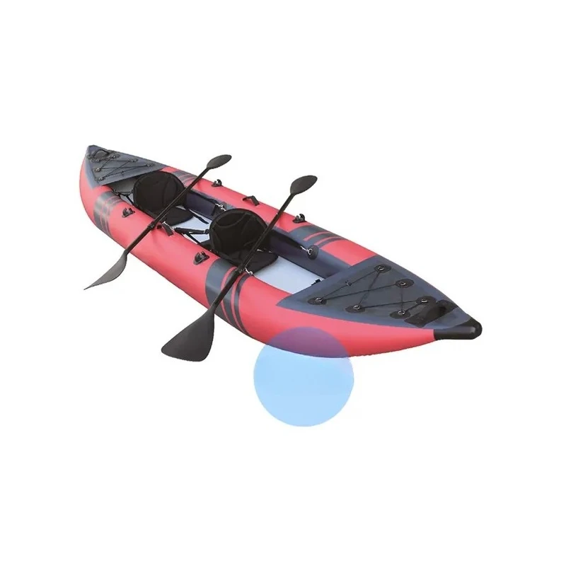 Double Inflatable Kayak for Outdoor Fishing 2-Person Inflatable Boat Rafting Boat with Seat and Paddle