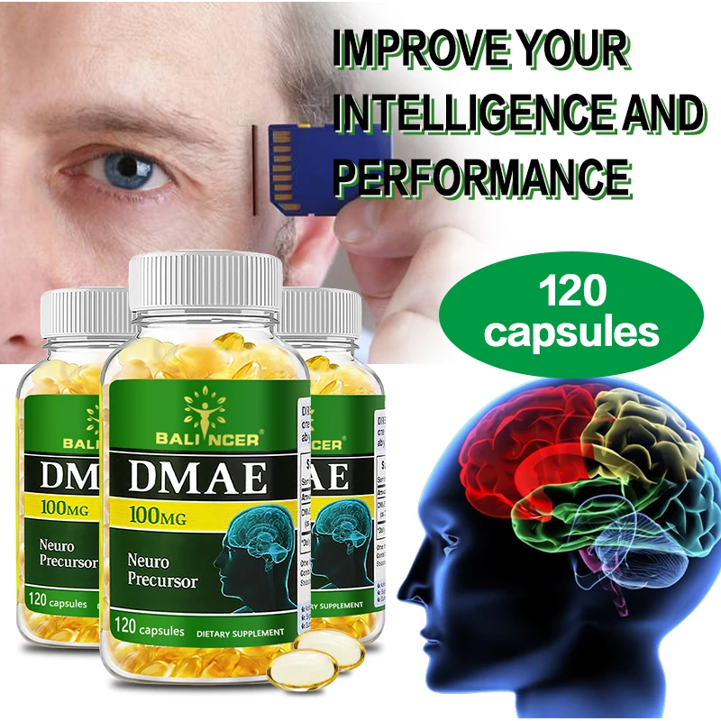 Balincer Brain Enhancer - DMAE - Promotes brain health, enhances focus, memory and mental, IQ, improves thinking skills