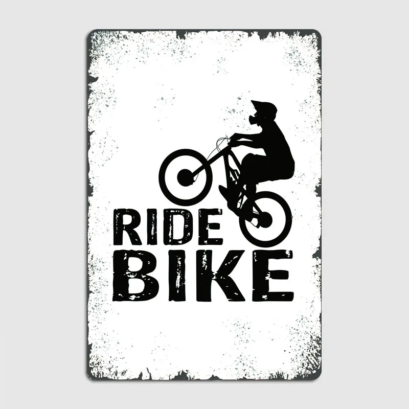 Downhill Mountain Bike Gamer Room Decoration Custom Metal Poster Coffee Bar Vintage Metal Signs for Bar Garage Wall Decoration