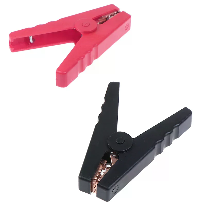 New Sale 2Pcs large 100a crocodile alligator clips car battery chargers insulated clamp