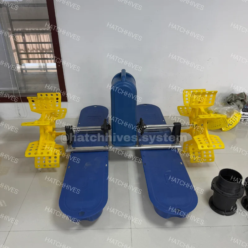 Aquaculture Machine Fish Farm Oxygen Generator 2 Impellers 750w 380v Paddle Wheel Aerator for Fish Shrimp Farming Pond