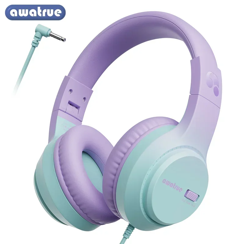 AWATRUE Kids Wired Headphones for Music and Study