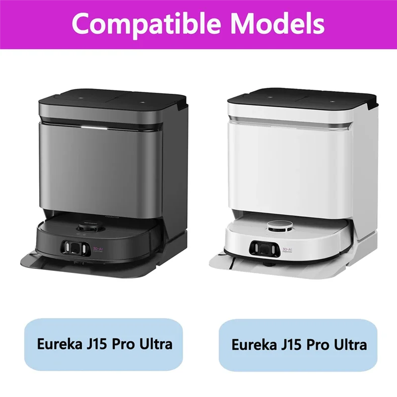 Y42A-유레카 J15 프로 울트라 로봇 진공 청소기 부품용 액세서리, 세척 및 재사용 가능, 필터, 사이드 브러시, 걸레, 먼지 봉투