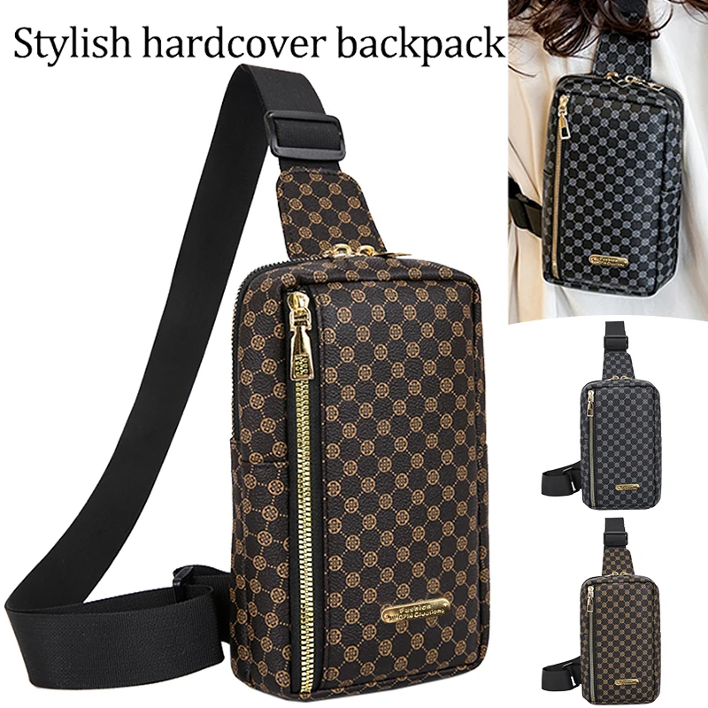 

Шикарная сумка-слинг с монограммой для ежедневных путешествий. Стильная компактная легкая универсальная повседневная сумка через плечо.