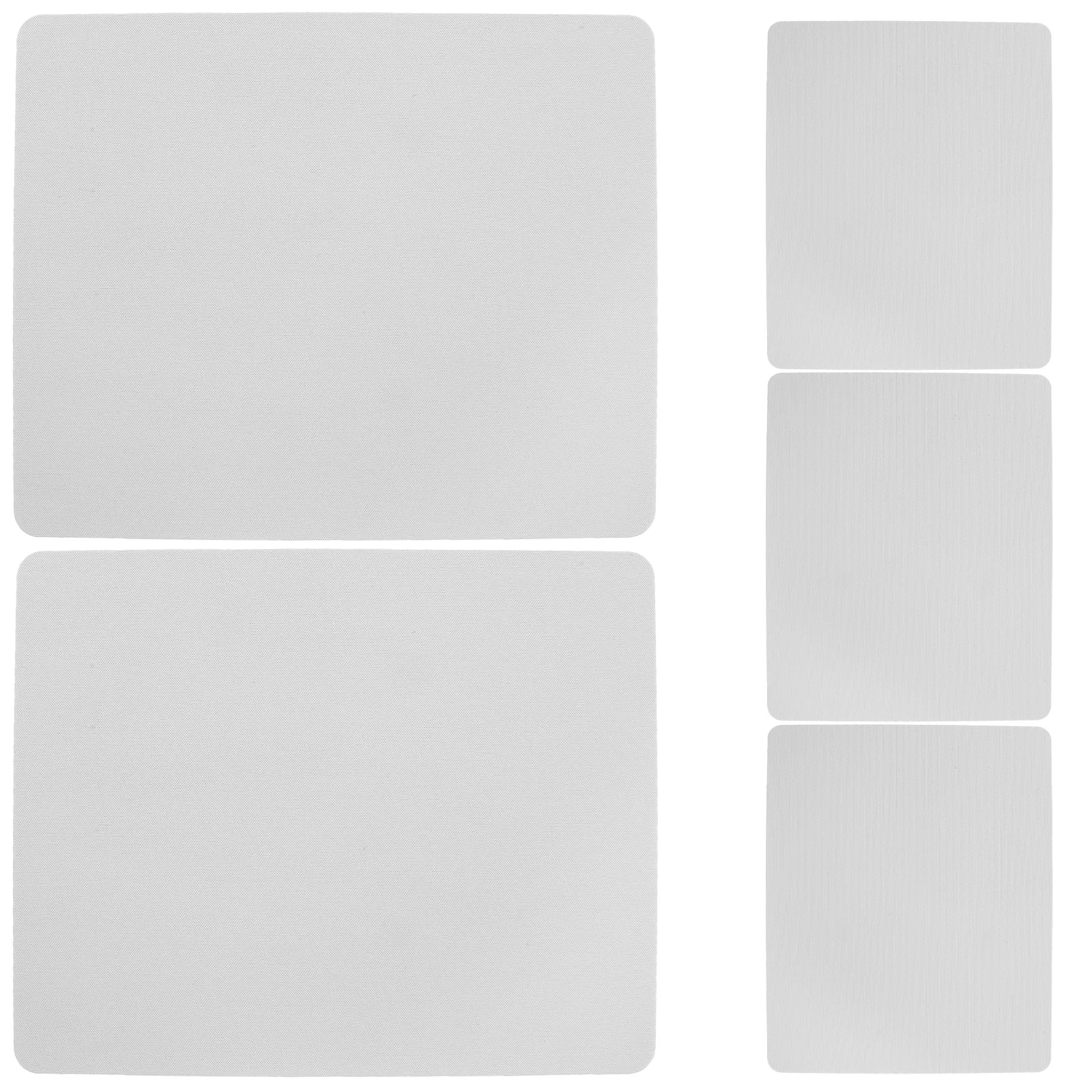 5 Pcs Desk Mouse Pad Mat Heat Transfer Hot Pressing Computer Game Cloth Gaming White Office