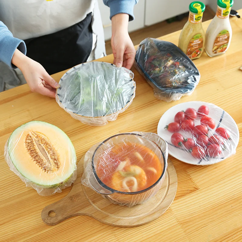 Disposable Food Storage Covers Bags for Bowls Plates Dishes Shower Cap Reusable Food Storage Elastic Fresh Keeping Silicone Lid