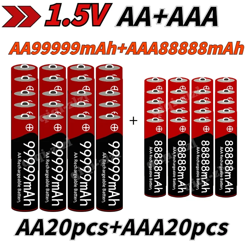 

New 1.5V AA High Capacity 99999 MAh+1.5V AA88888 MAh Alkaline 1.5V Clock Toy Camera Battery Rechargeable Battery