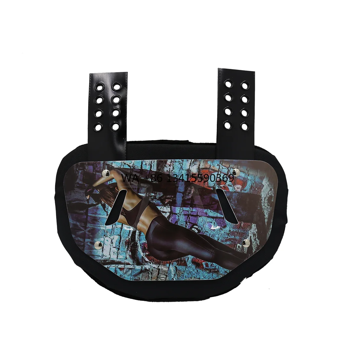 

In Stock Female Fitness Pattern American Football Back Plates Custom Football Backplates