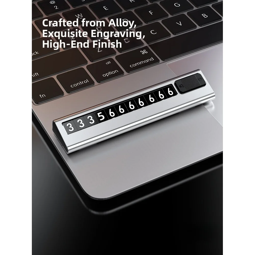 Concealed Car Parking Number Plate with Electronic Storage and Night Glow Function for Quick Privacy Protection in Vehicles