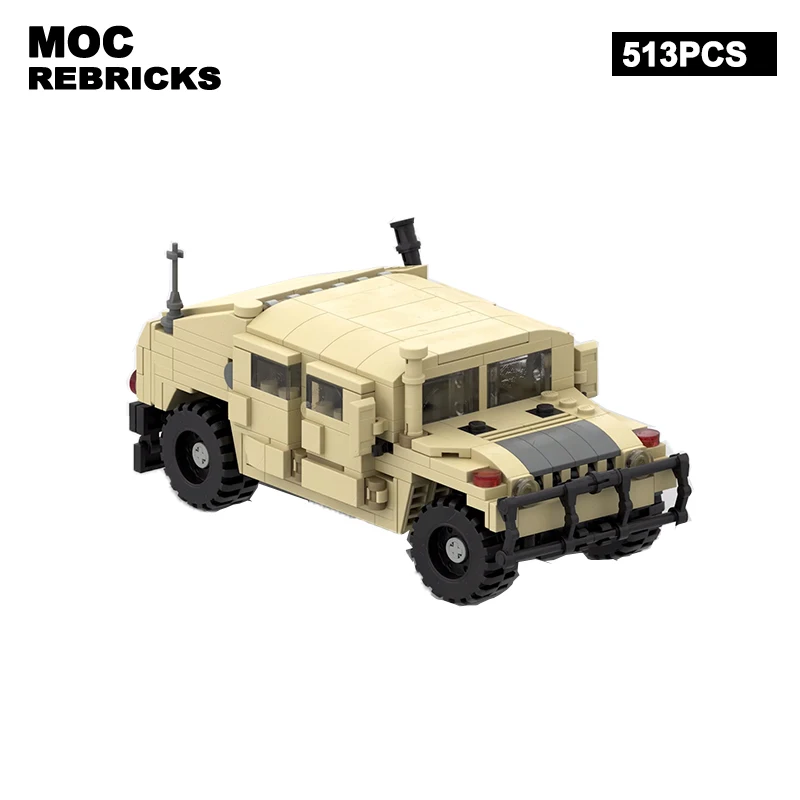 WW2 Military Series Humvee Armored Vehicle MOC Building Block Assembly Model Brick Toys Children's Christmas Gifts