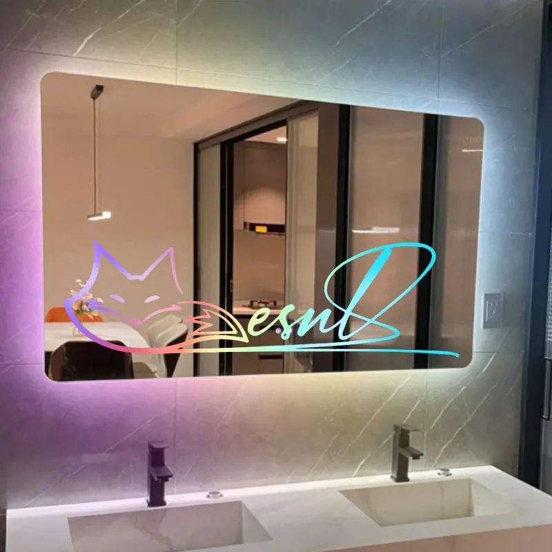 Neon Mirror Sign Light Personalised Words Acrylic Mirror Wall Lamp LED Light Wall Custom Name Neon Sign Mirror Room Decorations