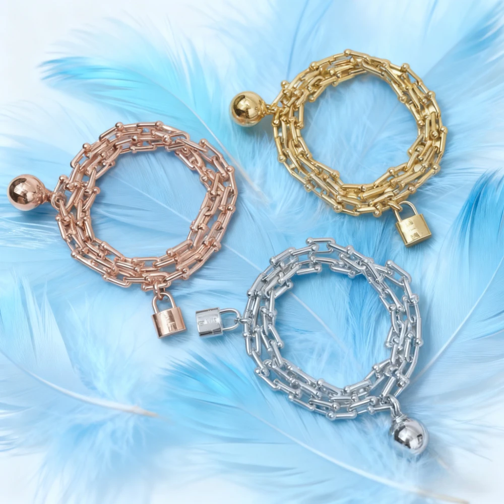 

Модные аксессуары 2025 года. Классический элегантный женский браслет с двойной петлей, элитный подарок на каждый день и вечеринку.