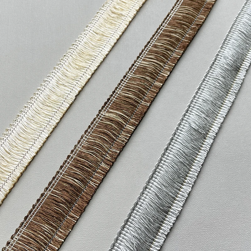 3 colori marrone grigio Beige frangia 4 cm larghezza cuscino in pizzo fodera per cuscino accessori per tiro rifinitura in poliestere vendi da 10