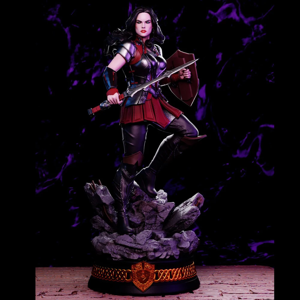 

1/24 Belle Female Warrior Lady 3d печатная модель из смолы, неокрашенная фигурка, модель, комплект, миниатюрный гараж, комплекты Gk, разобранные игрушки «сделай сам»