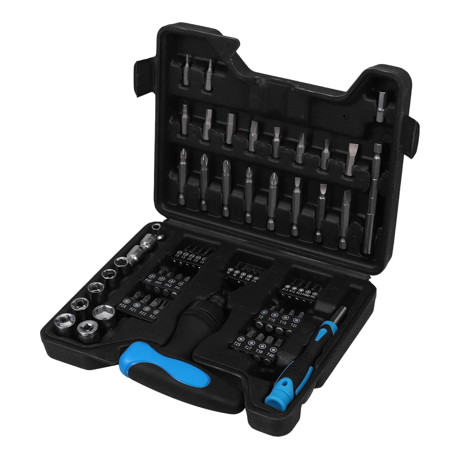 

63Pcs Star Bit Socket Set Ratcheting Mechanism for Precise Torque Control Ideal for Appliance Furniture Repair