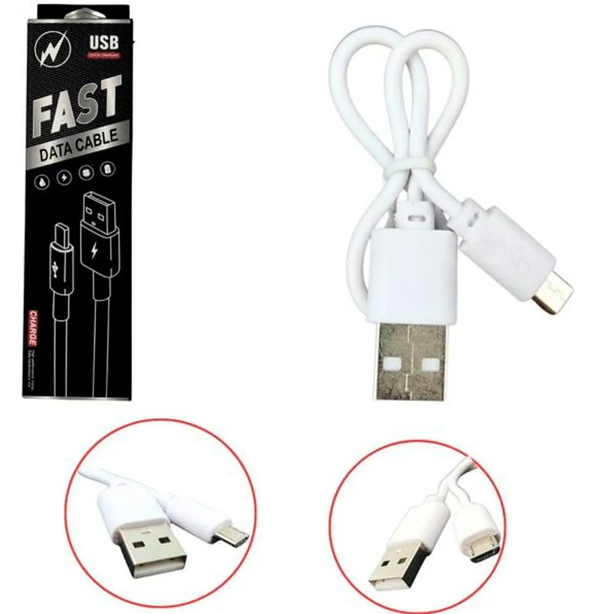 2.1A Universal Micro USB V8 Cable 10 Centimeters