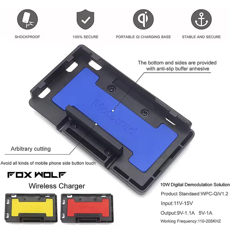 NEW For BMW R1200GS R1250GS ADV S1000XR F750GS F850GS Wireless Charger Fast Charge Mobile Phone Navigation Bracket