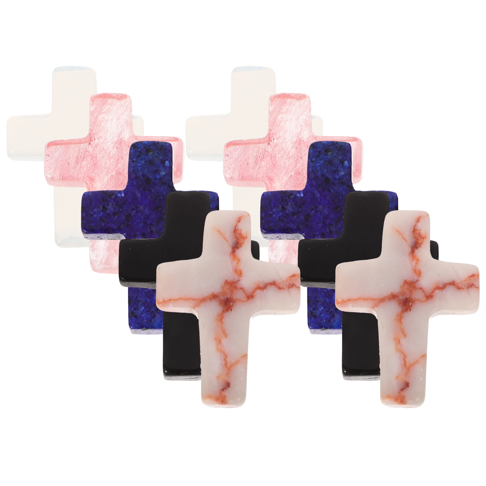 

10pcs Crystal Cross Beads Jewelry Making Spacer Charms Lightweight Necklace Bracelet Earrings Diy Crafts Supplies