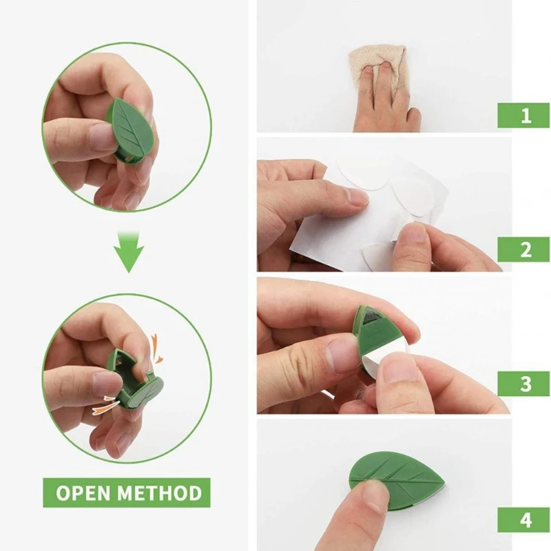 10Pcs 식물 등반 벽 고정 장치 클립 등나무 포도 나무 고정 자체 접착 후크 보이지 않는 정원 바인딩 클립 벽 스티커 Dropship
