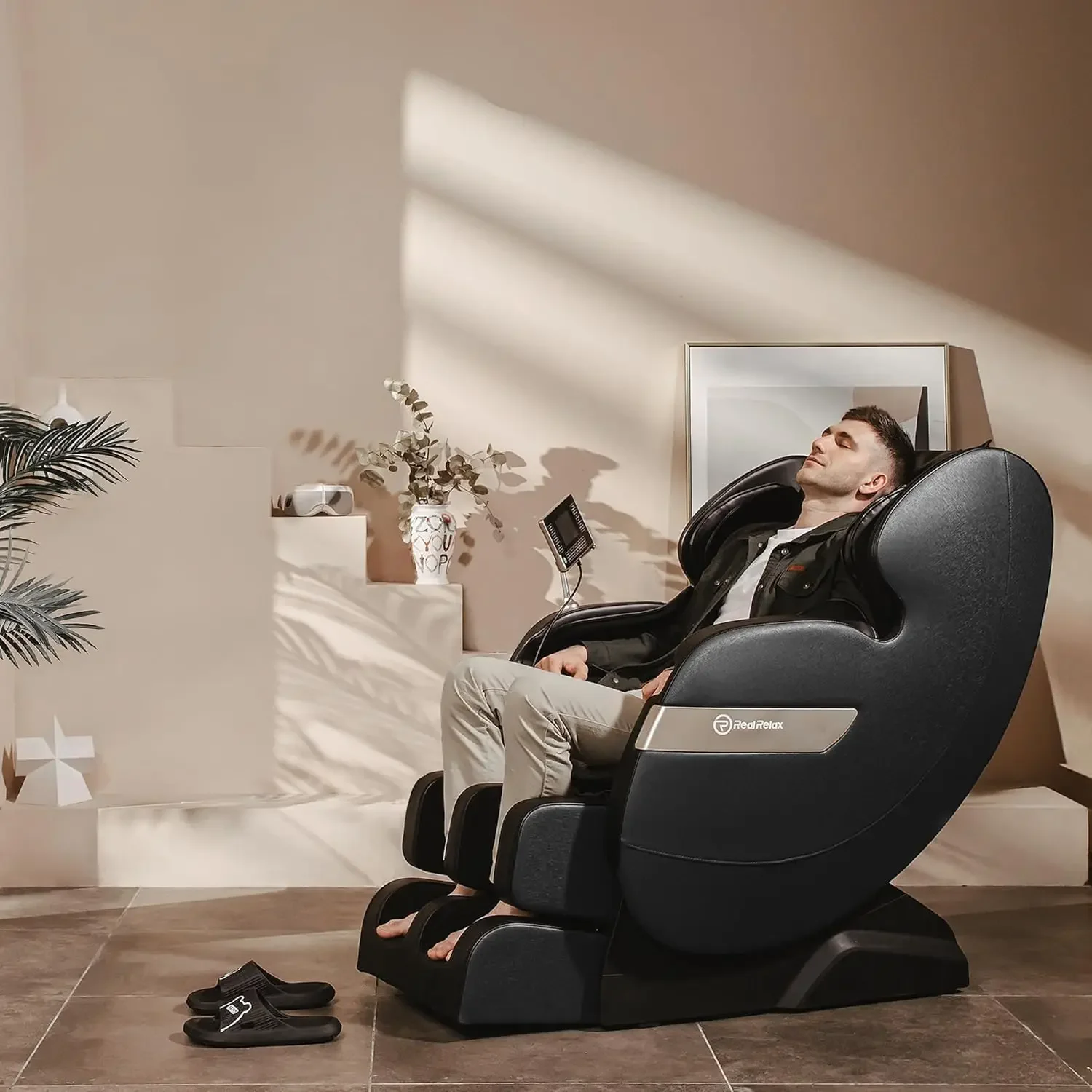 

2024 Massage Chair of Dual-core S Track, Full Body Massage Recliner of Zero Gravity with APP Control, Black and Gray