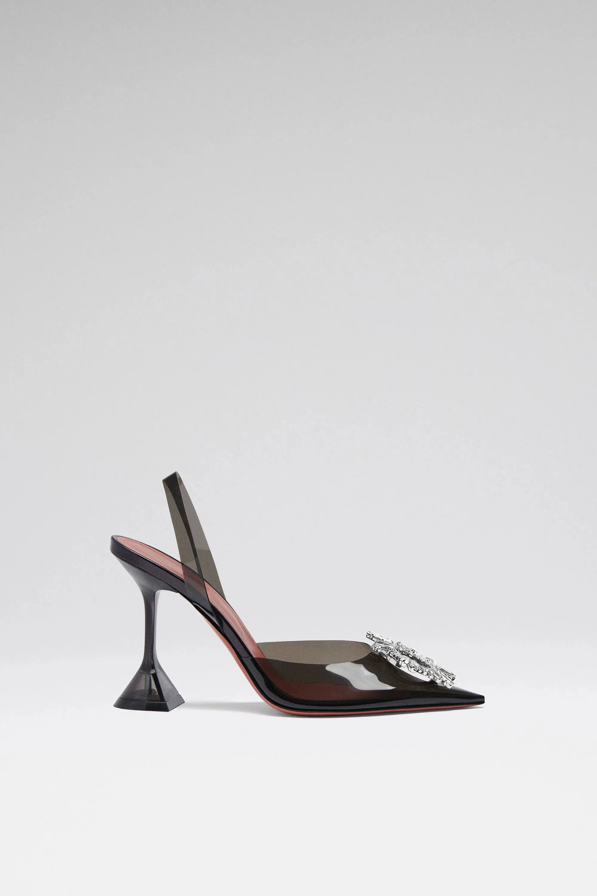 

Women's Begum Glass Sling Black Pvc Pumps